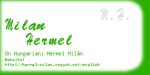 milan hermel business card